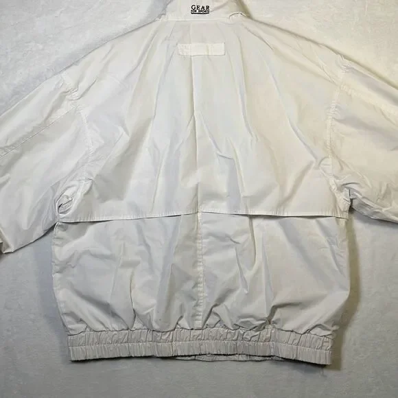 Vintage Gear For Sports 90s white Pullover Windbreaker Jacket - Mens Medium - Picture 5 of 11